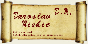 Daroslav Miškić vizit kartica